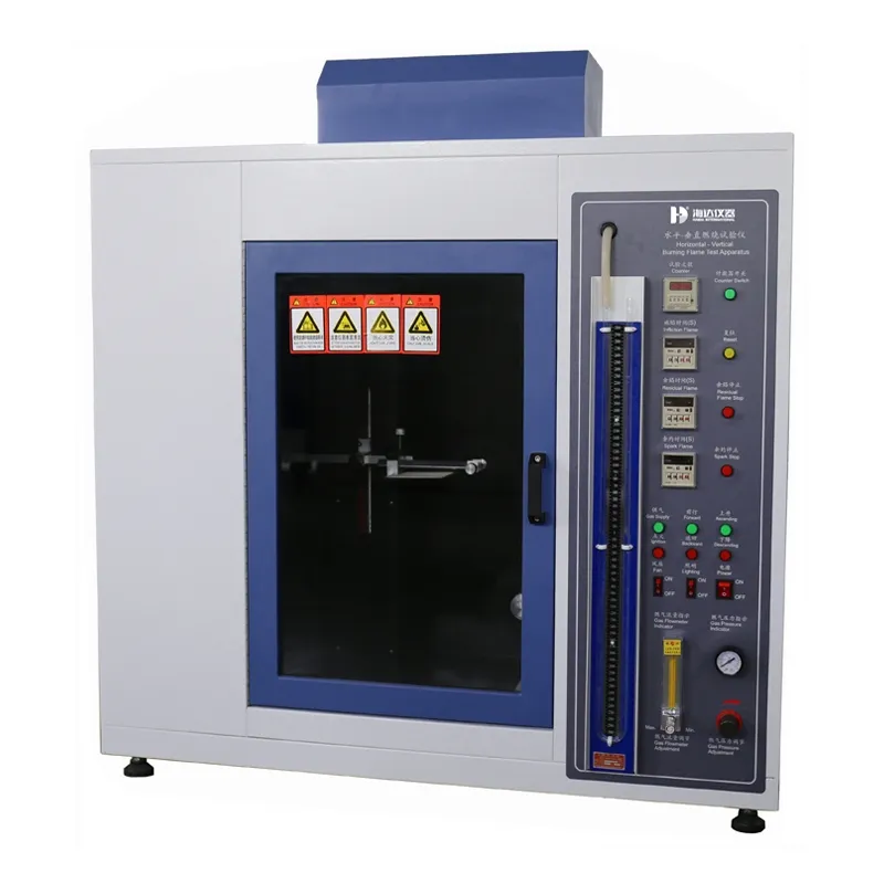 Aparelho de ensaio de queima horizontal e vertical / máquina de ensaio de chama horizontal vertical com comando de botão 0