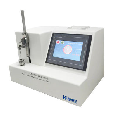 Teste de força de penetração de agulhas médicas com velocidade de movimento de 100 mm/min
