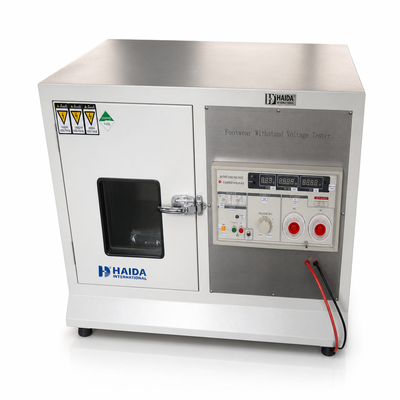 Equipamento de Teste de Calçados HAIDA com Testador de Tensão Suporta Máquina de Teste de Tensão de Isolamento de Solado de Calçados ISO 20345