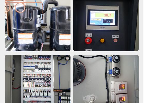 Máquina de ensaio ambiental de câmara de ensaio de choque térmico com ecrã LCD de toque programável