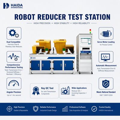 Estação de Teste de Redutor Robótico HD Máquina de Teste de Caixa de Engrenagens Planetária Harmônica Erro de Transmissão Folga Rigidez 1 Segundo de Arco
