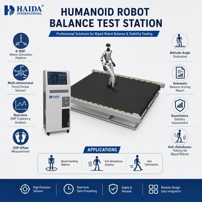 Estação de Teste de Equilíbrio de Robô Humanoide Plataforma de Movimento de 6 DOF Equipamento de Teste de Estabilidade de Robô Bípede Análise ZMP COP