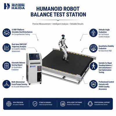 Estação de Teste de Equilíbrio de Robô Humanoide Plataforma de Movimento de 6 DOF Equipamento de Teste de Estabilidade de Robô Bípede Análise ZMP COP