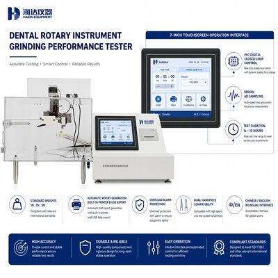 Testador de Desempenho de Moagem de Instrumentos Rotativos Odontológicos Máquina de Teste de Desgaste de Ponta de Broca Teste de Eficiência de Corte para Controle de Qualidade de Peça de Mão