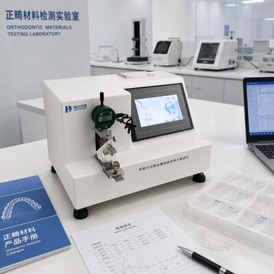 Teste de força de fixação do alinhador dental Teste de força do alinhador claro Equipamento da máquina de teste de alinhamento ortodôntico Medidor de força 0,001N Precisão de resolução
