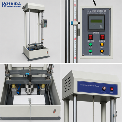 Máquina de Teste de Resistência ao Impacto de Biqueira para Calçados de Segurança HAIDA Safety Footwear Impact Tester EN ANSI Standard Shoe Testing Equipment