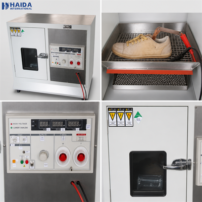 Equipamento de Teste de Calçados HAIDA com Testador de Tensão Suporta Máquina de Teste de Tensão de Isolamento de Solado de Calçados ISO 20345
