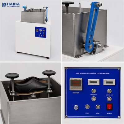 Máquina de Teste de Resistência à Água Dinâmica para Testador de Flexão de Sapatos ISO 20344 5.15.2 Equipamento de Teste de Calçados Padrão
